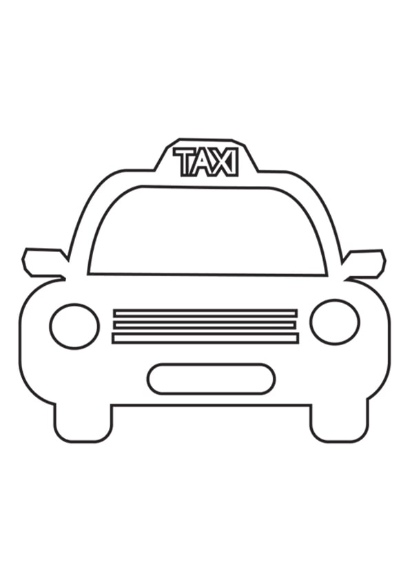 Taxi Colouring Pages