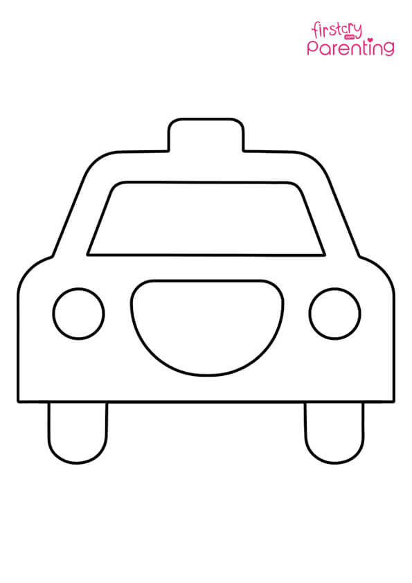 Taxi Back Coloring Page for Kids | FirstCry Parenting