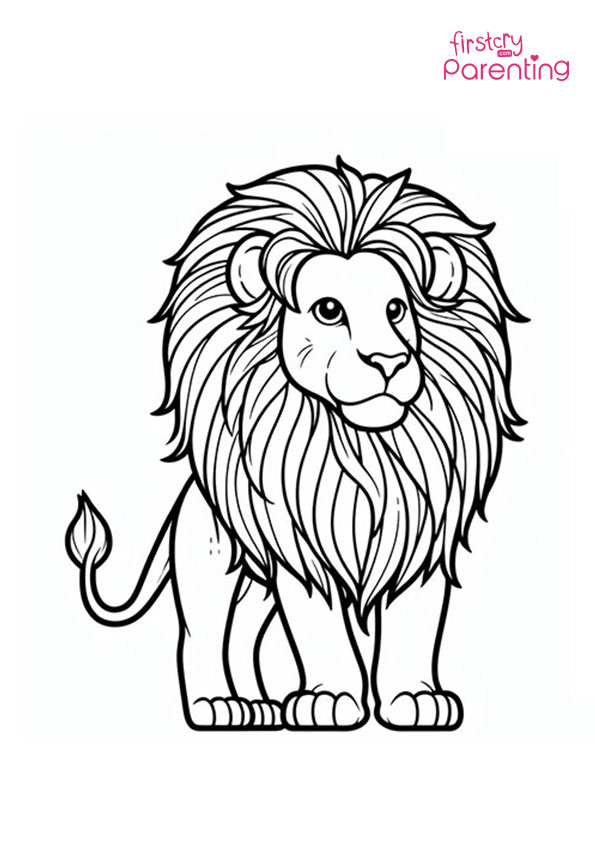 The American Lion Coloring Page