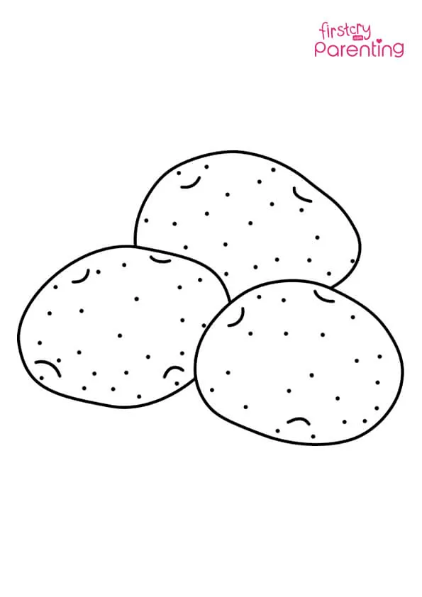 Three Potatoes Coloring Page Three Potatoes Coloring Page