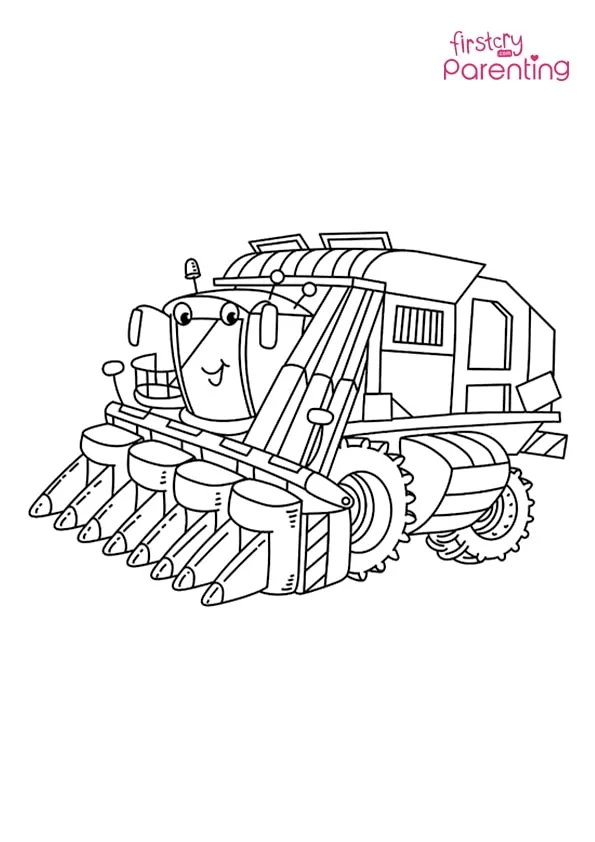 Tractor Harvester Coloring Page Colouring Pages Tractor Harvester Coloring Page Colouring Pages