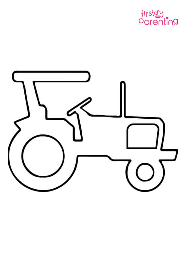 Simple Tractor coloring page  Free Printable Coloring Pages