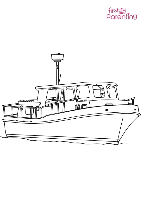 Trawler Boat Coloring Page Colouring Pages