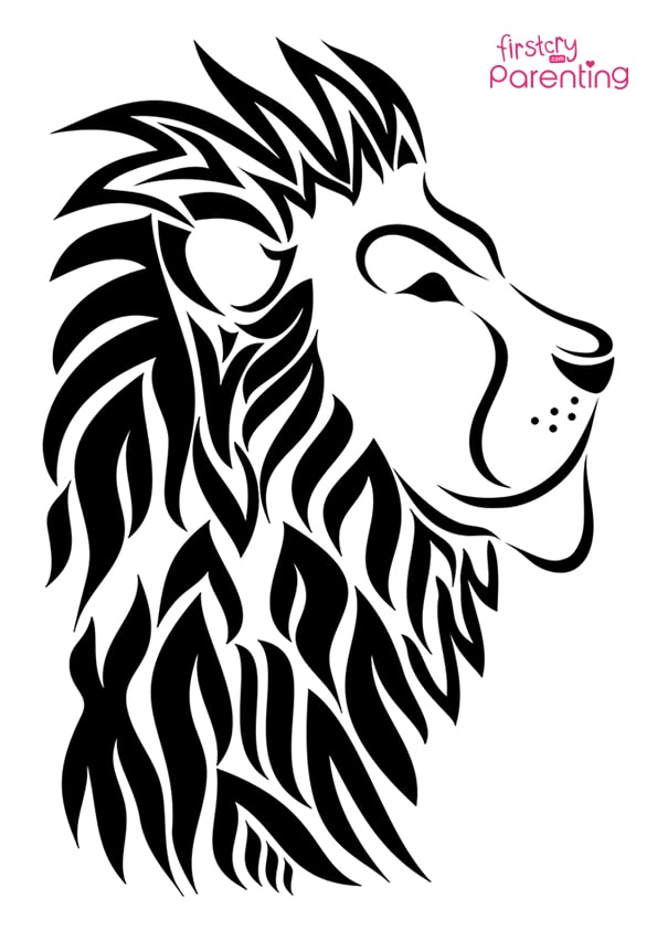 Easy Printable Lion Coloring Pages for Kids