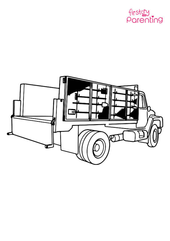 easy printable truck coloring pages for kids