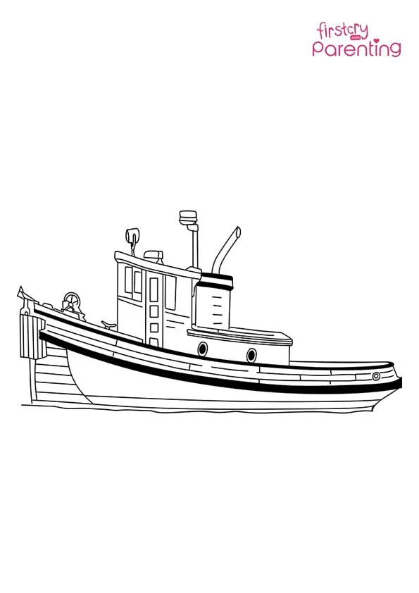 Tugboat Coloring Page Colouring Pages