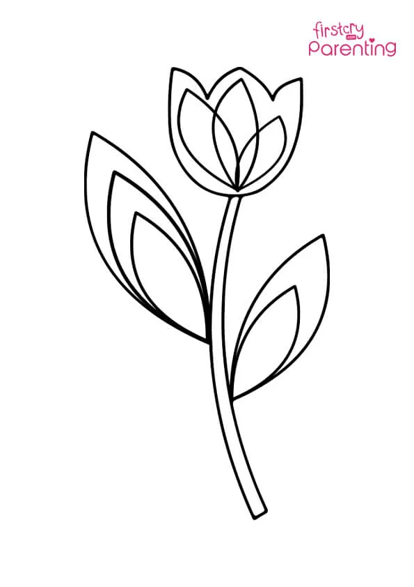 Tulip Simple Outline Coloring Page Colouring Pages Tulip Simple Outline Coloring Page Colouring Pages