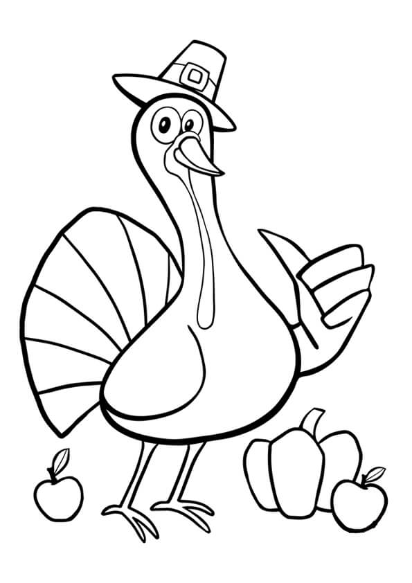 Turkey Colouring Pages