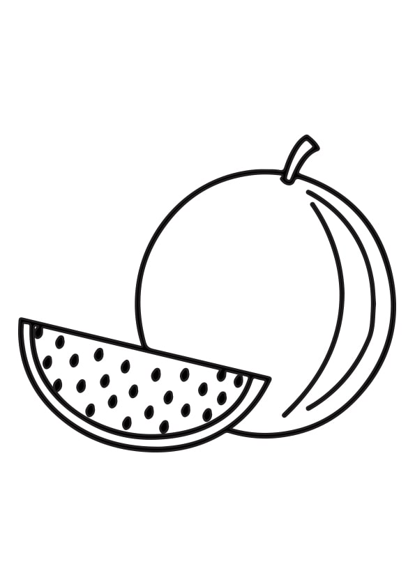 Watermelon Colouring Pages