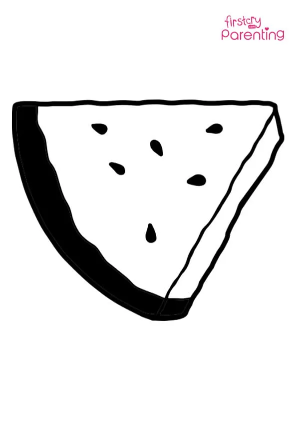 Watermelon Slice Coloring Page Colouring Pages