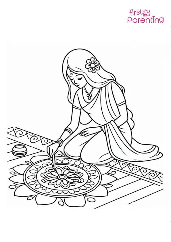 Diwali Colouring Pages, Free Printable Sheets, Images & Pictures for Kids