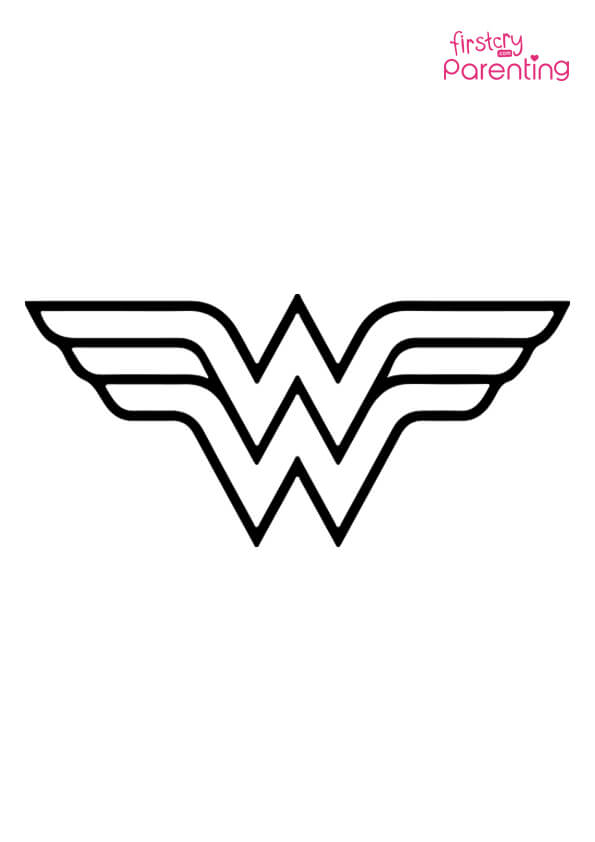 wonder woman logo coloring pages