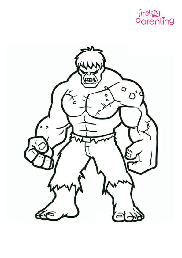 Zombie Hulk Coloring Page