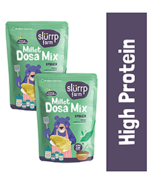 Slurrp Farm High Protein Spinach Dosa Mix Instant Healthy Breakfast Pack of 2 -150 gm each
