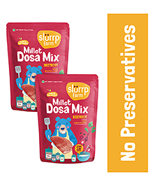 Slurrp Farm Instant Beetroot Dosa Mix No Maida No Preservatives Healthy Breakfast Pack of 2 - 150 gm each