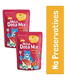 Slurrp Farm Instant Beetroot Dosa Mix No Maida No Preservatives Healthy Breakfast Pack of 2 - 150 gm each