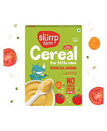 Slurrp Farm Instant No Added Sugar, No Salt, Moong Dal Khichdi Easy To Digest Healthy Cereal - 200 gm