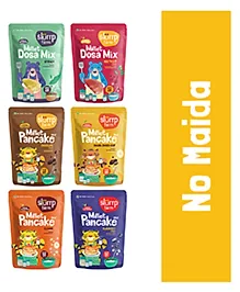 Slurrp Farm Healthy Breakfast Pancake & Dosa Mix Pack of 6 - 50 gm Each