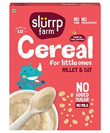 Slurrp Farm No Added Sugar Millet and Oats Porridge, Dairy-Free, No Preservatives Or Salt | Instant Healthy Cereal For Kids, 250g