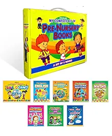 My Complete Kit of Pre Nursery Books A Set of 8 Books | Art & Craft, English,Maths, Environmental Studies, Pattern Writing, Picture Dictionary, Rhymes & Story Book & Baal Geet evam Kahaniyan