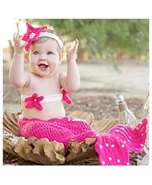 MOMISY Mermaid Designer New Born Baby Photography Props - Dark Pink