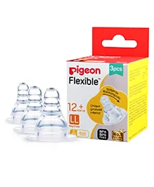 Pigeon Peristaltic LL Size R Cut Nipple Pack of 3 - White