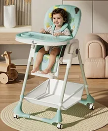 R for Rabbit Marshmallow High Chair for Baby, Multiple Recline Position High Chair with 7 Level Height Adjustment and 3-Recline Modes with adjustable Footrest, 6 Months to 5 Years | 6 Months of Warranty | (Candy Blue)