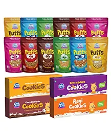 Bebe Burp Puffs & Cookies Combo - Pack Of 16 