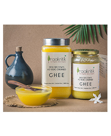 Praakritik A2 Bilona Gir Cow Ghee Vedic Churned - 1 Ltr