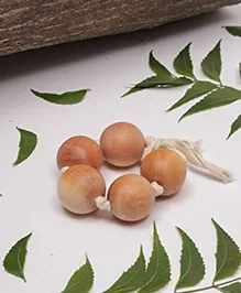 Ariro Neem Wood Grasping Beads - Brown