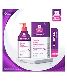 Torrent Pharma Tedibar Rich Moisturising Baby Body Wash 250ml with Skin Friendly PH  100 Percent Soap & Alkali Free  Prevents Dryness & Rahses  Dermatologically Tested  - By Torrent Pharma