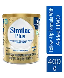 Similac Plus Stage 3 Follow-Up Formula - Immunity & Brain Development Support, 12-18 Months 400 g Tin