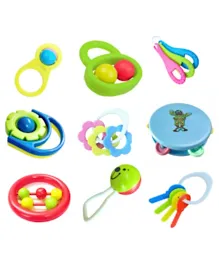 Little Innocents Rattles and Teethers Pack of 9 - Multicolour