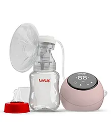LuvLap Adore Electric Breast Pump with 2-Phase Stimulation & Expression, Digital Touch Screen, Runs on Direct Power, BPA-Free, 2 Free Breast Pads, One Year Warranty  White