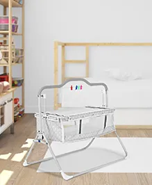 SafeChamp Sweetie Pie Baby Crib Bassinet Cot Swing Cradle Pink Bassinet And Toy  - Grey