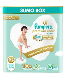 Pampers Premium Care Pants Baby Diapers (XL) Size - 144 Pieces