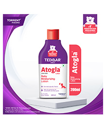 Torrent Pharma Atogla Moisturizing baby lotion 200ml  for all skin types  Protects Against rashes & prevents skin irritation For soft and healthy skin - By Torrent Pharma