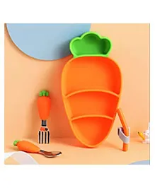 Carrot Shape Cutlery Set - Orange