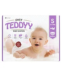 Teddyy Baby Easy Tape Diapers Small 66 Diapers (Pack of 1)  3-8 kgs