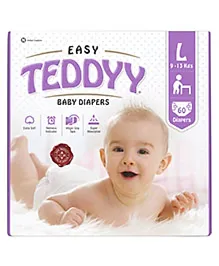Teddyy Baby Easy Tape Diapers Large 60 Diapers (Pack of 1)  9-13 kgs