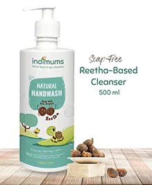 Indimums&nbsp;Natural KIds Handwash Liquid - Soapnut (Reetha) Powered Antibacterial, Moisturising Hypoallergenic, Chemical-Free & Effective In Removing Germs- 500 ML