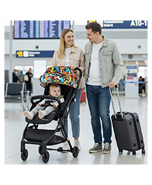 R for Rabbit Pocket Stroller Lite Baby Stroller, Portable Travel Friendly Pre Installed Baby Trolley Stroller & Pram for Newborn Babies of Age 0 to 3 Years | (Black Multi)