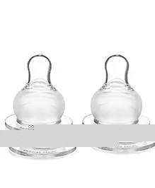 Babyhug Fast Flow Silicone Nipples for Feeding Bottles  Pack of 2 |BPA Free| Soft |Safe | Natural Feel | Silicone