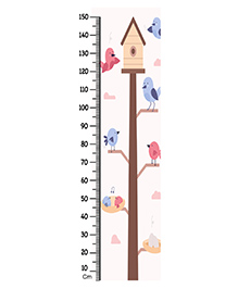 WENS Bird House Height Chart Wall Decal Growth Chart-White