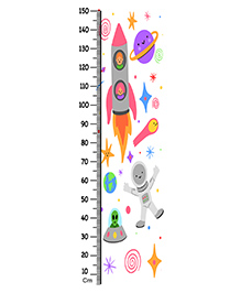 WENS Space Ride Height Chart Wall Decal Growth Chart-White
