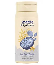 MAATE Baby Powder (100 gm) | 100% Natural, Ayurvedic & Talc Free | Enriched with Bael, Darbha & Rose Petals | Dermatologically Approved | Baby Powder For Face, Skin & Body | Baby Powder For Kids
