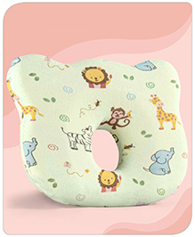 Babyhug Memory Foam Pillow Animal Print - Off White| Prevents Flat-Head Syndrome| Firm and Supportive| Supports Neck and Shoulders| Soft Breathable Fabric| Washable| Travel Friendly| Suitable for New Born