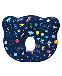 OYO BABY Memory Foam Baby Head Shaping Pillow Sky Print - Blue