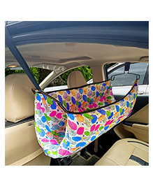 VParents Car Cradle Hammock Portable with Adjustble Belt and Hammock Cloth Hangers - Multicolour