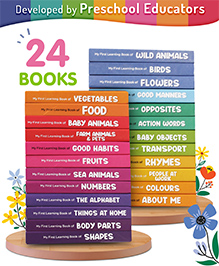 Intelliskills My First Learning Set of 24 Library Books - English |240 Pages|Educator Recommended Early Learning, Vocabulary, Fun & Interactive Board Book Set|Educational & Activity Books | BIS Certified